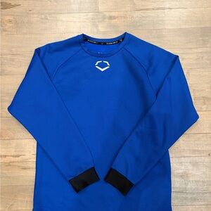 EvoShield Blue Long‑Sleeve Performance Shirt – Size Small